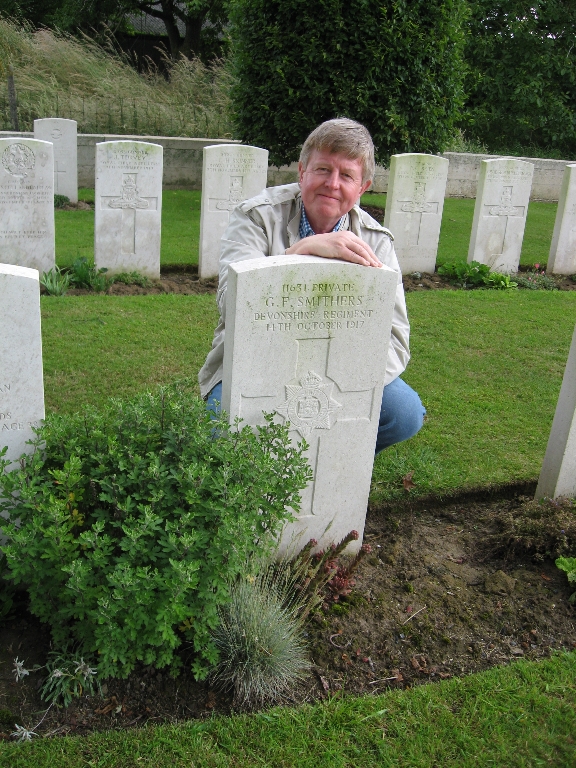 19 Adrian at grave Ypres